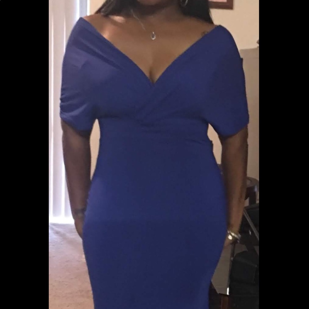 Long off-the-shoulder dress